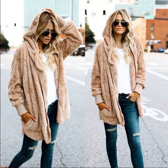 - Jackets & Blazers - Cozy Hoodie Jacket with Pockets